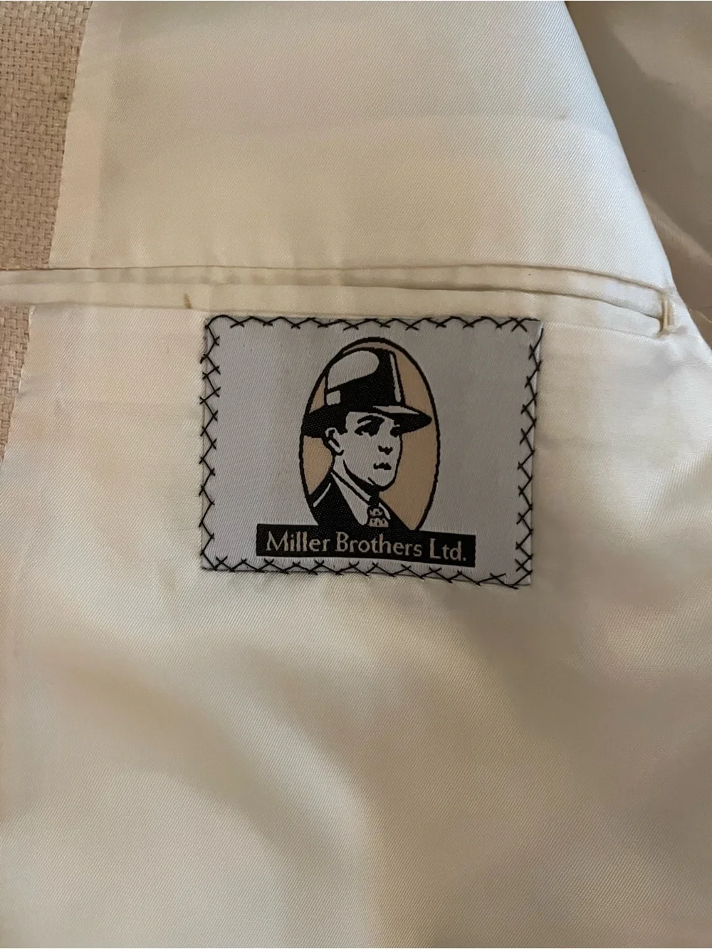 Miller Brothers with Loro Piana Custom Light Beige Cream Two-Button Sport Coat